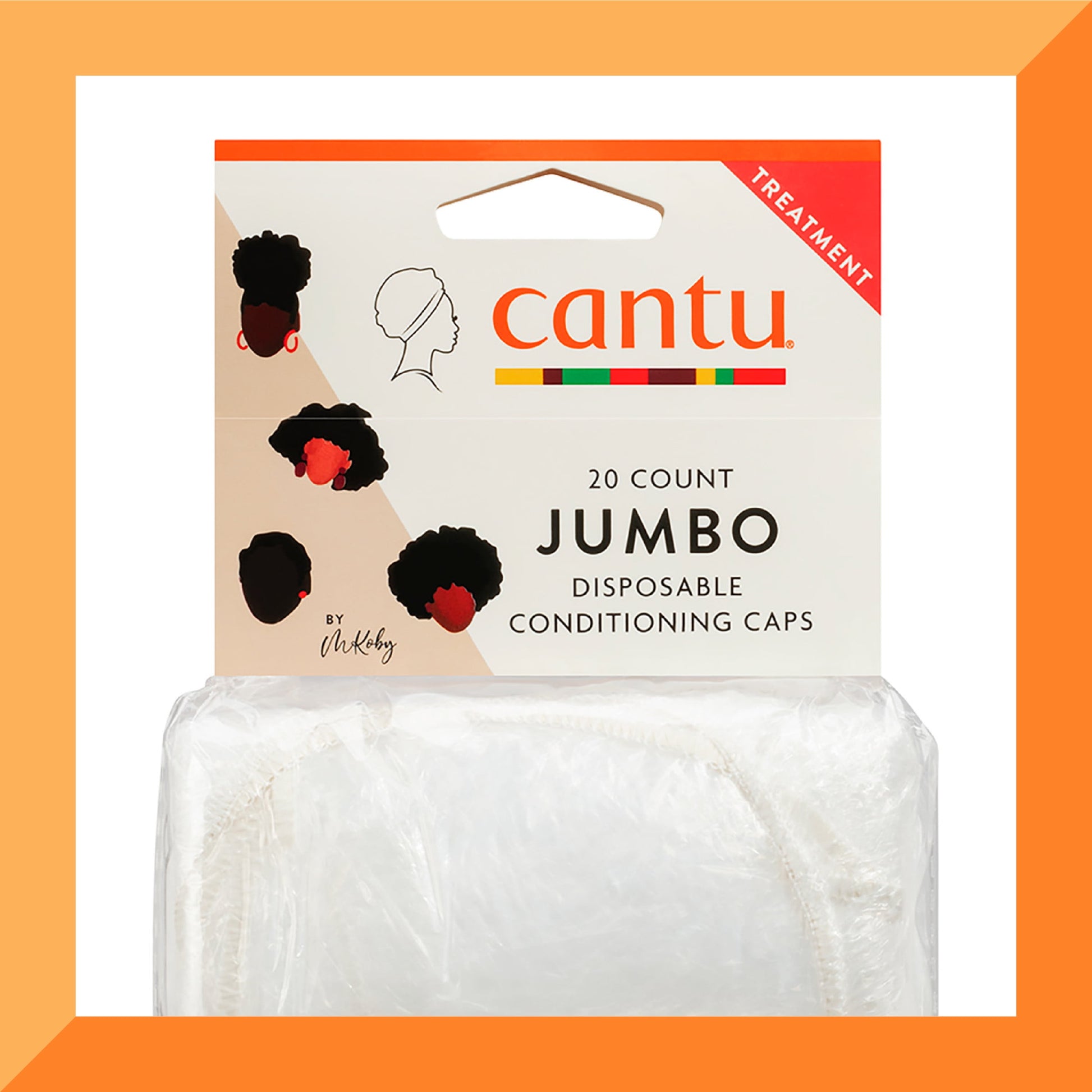 Jumbo Plastic Disposable Treatment & Shower Conditioning Caps, 20 Ct