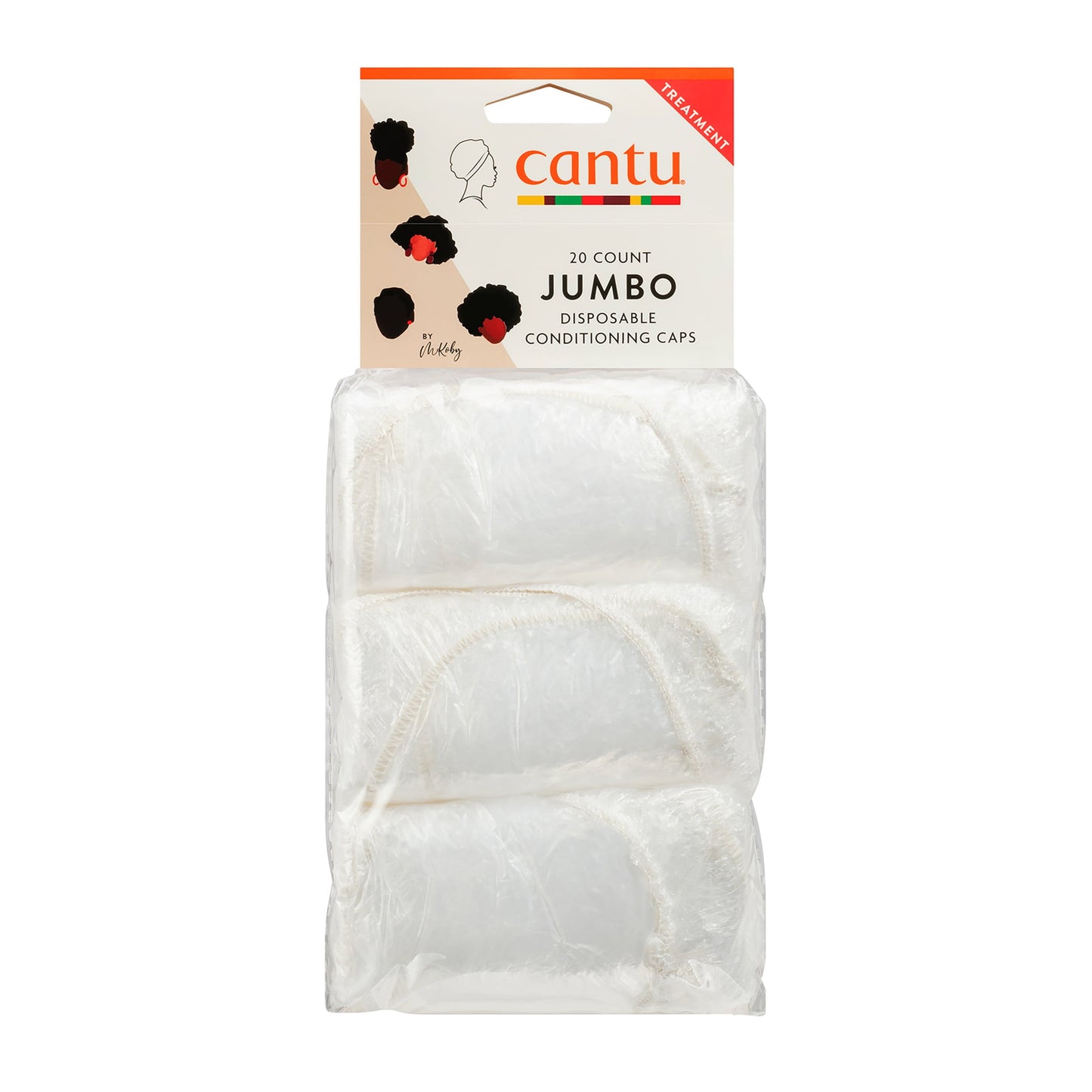 Jumbo Plastic Disposable Treatment & Shower Conditioning Caps, 20 Ct